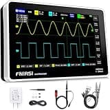 FNIRSI 1013D Plus Oscilloscope - Portable Handheld Tablet Oscilloscope with 100X High Voltage Probe, 2 Channels 100Mhz Bandwidth 1GSa/s Sampling Rate 7" TFT LCD Touch Screen