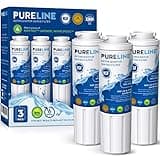 Pureline UKF8001 Refrigerator Water Filter Replacement, EDR4RXD1, Everydrop Filter 4, UKF8001AXX-750, UKF8001AXX-200, Maytag UKF8001, Whirlpool EDR4RXD1, 4396395, Kenmore 9084, 9006, (3 Pack)