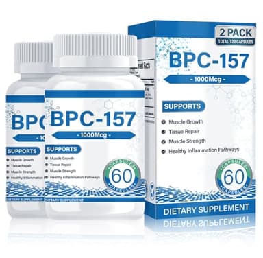 BPC 157 Peptide Capsules 1000Mcg, 60 Capsules for Men, 2 Bottle
