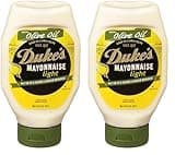 DUKE'S Light Olive Oil Mayonnaise Squeeze, White, 18 Fl Oz (Pack of 2)