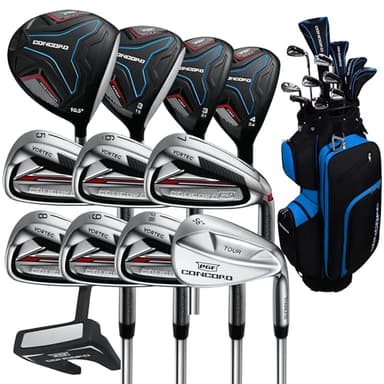 PGF Golf Men's Complete Golf Club Package Set [17-Pieces][Flex: Regular] [Hand: Right] [Length: Standard]