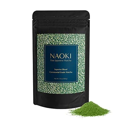 Naoki Matcha Superior Ceremonial Blend – Authentic Japanese First Harvest Ceremonial Grade Matcha Green Tea Powder from Uji, Kyoto (100g / 3.5oz)