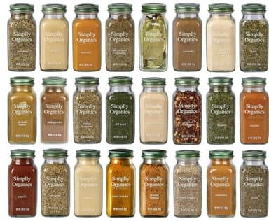 Simplly Organics Herbs, Spices and Seasonings Assorted Variety Sampler Gift Set - By Veher (24-Pack)