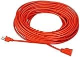 Amazon Basics Heavy Duty 100 foot 3-Prong Vinyl Indoor/Outdoor Extension Cord - 10 Amps, 1250 Watts, 125 VAC - Orange