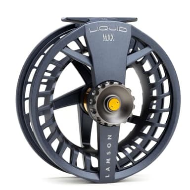 LAMSON | Liquid Max 8wt Fly Fishing Reel | Saltwater | Super Large Arbor, Pressure cast Aluminum, Waterproof Big Game Drag | Cadet | 7wt 8wt Size