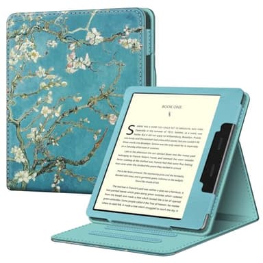 Fintie Flip Case for 7" Kindle Oasis (10th/9th Generation, 2019/2017 Release) - Multi Angle Hands Free Viewing Stand Cover with Auto Sleep Wake, Blossom