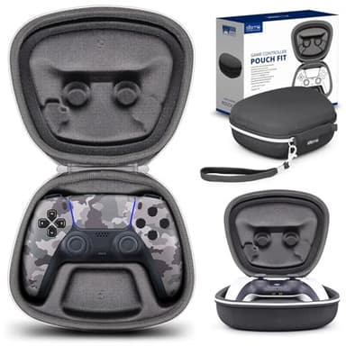 sisma Carry Case Compatible with PS5 DualSense Wireless Controller, PlayStation 5 Controller Holder Travel Safekeeping Protective Case Storage Bag Black