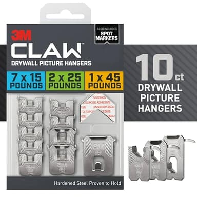 3M Claw Drywall Picture Hanger,Silver