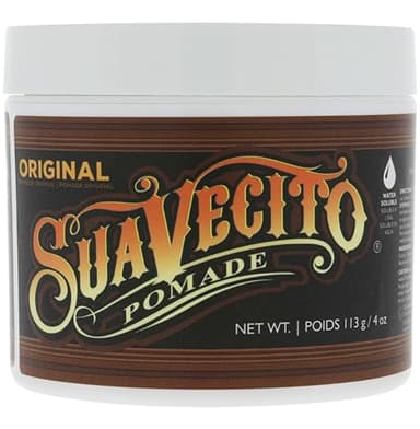Suavecito Pomade Original Hold For Men 4 oz, 1 Pack - Medium Shine Water Based Wax Like Flake Free Hair Gel - Easy To Wash Out - All Day Hold For All Hairstyles