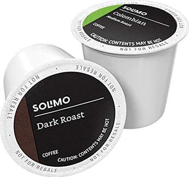 Amazon Brand - Solimo Coffee Pods, Dark Roast and Colombian Medium Roast, Compatible with Keurig 2.0 K-Cup Brewers, 48 Count