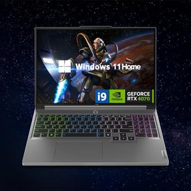 Lenovo Legion 16" QHD+ i9 RTX 4070 Gaming Laptop, 16" QHD+ (2560 x 1600) 165 Hz, Intel i9-14900HX, NVIDIA GeForce RTX 4070, 32GB RAM, 1TB SSD, RGB Backlit Keyboard, Windows 11 Home, Grey