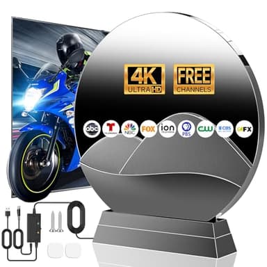 2026 TV Antenna for Smart TV, 3600+ Miles Range Stronges Digital Antenna for TV Indoor Outdoor, HDTV Antenna for Local Channels with Amplified Signal Booster Supports 4K 8K 1080P-38FT Coax Cable