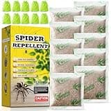 10 Pack Natural Spider Repellent for Indoor Outdoor Use, Effective Spider Deterrent with Peppermint and Lemongrass Oil, No Spiderweb Spider Free Solution for House Garage Attic, Safe to Use