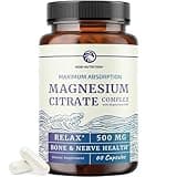 Magnesium Citrate Complex 500 MG for Calm, Relaxation, Constipation & Digestion Support | High Absorption Magnesium Supplement with Elemental Mag Oxide | Non-GMO, Soy-Free | 60 Ct (2 Month Supply)