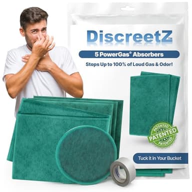 Gas pads absorb odors & sound, activated charcoal odor absorber flatulence pads, bad gas relief for adults, silence sound, women & men charcoal odor absorber underwear pads for buttocks. 5-Count P-5