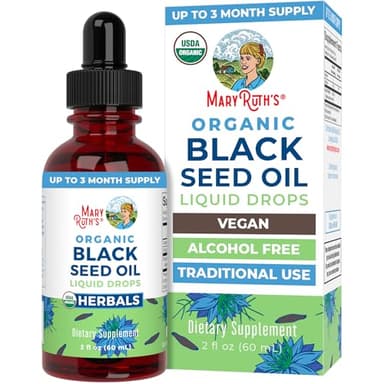 MaryRuth Organics Black Seed Oil Liquid Drops Cold Pressed | 3 Month Supply | USDA Organic Black Cumin Seed Oil | Immune Support | Respiratory Health | Sugar&Gluten Free | Vegan | Non-GMO | 2 Fl Oz