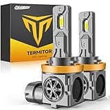 Termitor 2025 Upgraded H11/H9 LED Bulbs, 40,000LM 10X Super Brightness, 6500K White, 1:1 Halogen Mini Size H11/H8/H16 Fog Light Bulb, Plug and Play, Pack of 2