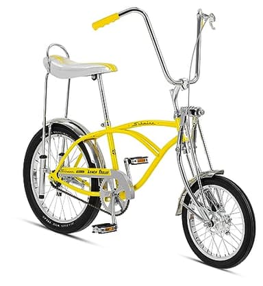 Schwinn Classic Krate Kids Bike, for Boys and Girls Age 6+ Year Old, Iconic Sting-Ray Frame & Springer Fork, Vintage High-Rise Ape Handlebar, Banana Seat, Lemon Peeler