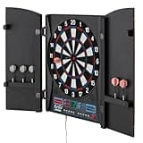 Fat Cat Electronx Electronic Dartboard Compact Size Over 35 Games with 167 Options Built-In Cabinet and Dart Storage for up to 12 Darts Auto Scoring LCD Display 8-Player Multiplayer and Soft Tip Darts