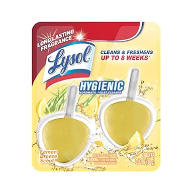 Lysol Automatic In-The-Bowl Toilet Cleaner, Cleans and Freshens Toilet Bowl, Lemon Breeze Scent (Pack of 2)