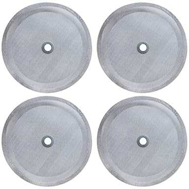 4 Pcs French Press Replacement Filter Screen, 4 Inch Reusable 304 Stainless Steel Mesh Filter for Bodum French Press Coffee Makers