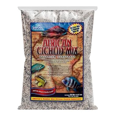 Carib Sea African Cichlid Mix Sahara Sand - 20 lb - Natural Substrate Buffers pH, Ideal for African Cichlids, Enhances Color & Behavior in Freshwater Aquariums