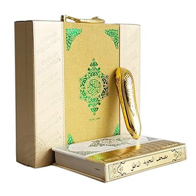 Digital Quran Read Pen High End Gold Pen Professional Islamic Word by Word Quran Reader with Urdu Translation MP3 Player