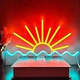 VIKLIU Sunrise Sunset Neon Sign Sun Wave Led Neon Signs Beach Sea Wave Led Neon Lights for Man Cave Bedroom, Wedding, Living Room, Party, Bar Decor USB Powered with Dimmer