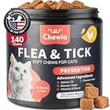 Flea Treatment for Cats - Daily Oral Cat Flea and Tick Treatment Chews - Chewable Kitten Flea Treatment - Soft Treats for All Breeds & Ages - Natural Chicken-Flavor Flea and Tick Supplement for Cats