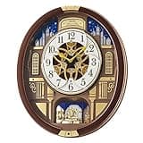 SEIKO Melodies in Motion Wall Clock, Nighttime City Skyline