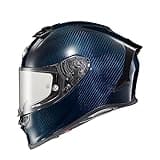 ScorpionEXO R1 Air Carbon Fiber Full Face Motorcycle Helmet with Pinlock Shield - Bluetooth Ready Speaker Pockets DOT ECE Solid (Gloss Blue - Medium)