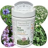Flawn Seed Kits Bee Lawn Seed Kit, Dutch White Clover + Self-Heal + Creeping Thyme, Easy Spread Shaker, Low Maintenance, Alternative Ground Cover, Covers Up to 500 SqFt