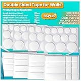 Birllaid Double Sided Tape for Walls, Picture Hanging Strips Removable Mounting Dots Adhesive Heavy Duty, Removable for Art Craft, Decoration, Party Supplies, Multipurpose