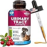 Cat & Dog Urinary Tract Infection Treatment & Natural UTI Medicine Cranberry-Kidney+Bladder Support Supplement - Best Prevention Incontinence, Bladder Stones - Pet Renal Health & UTI Care Drops