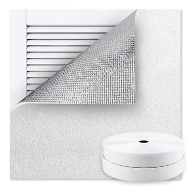 Klmnop Attic Fan Cover, Insulation Cover with Velcro Strips Fits Up to 39" x 55" for Whole House Fan, Attic Vent, Ceiling Shutter, Air Vent(White)