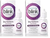 Blink-N-Clean Lens Drops, Rewetting Drops for Contact Lenses, Instant Dry Lens Moisturizing, for Soft & RGP Lenses, 0.5 fl oz (Pack of 2)