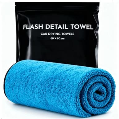 Flash Detail Car Drying Towel 24"x36", Soft Ultra-Absorbent Microfiber Towels for Cars, 600GSM Streak-Free, Scratch-Free Drying Towels for Automotive Detailing (1)