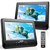 OTIC 10.1" Dual Car DVD Players Portable Screen Headrest Video Player with Remote, 5 Hours Rechargeable Battery, Last Memory, DVD Player for Car Support USB/SD Card