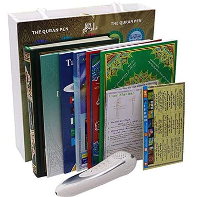 Quran Reading Pen- EQuan Islamic Smart Electronic Talking 8GB Word-by-Word Digital Holy Quran Pen Reader Downloading Many Reciters and Languages with 6 Book - Ramadan Gift (m9 8gb)