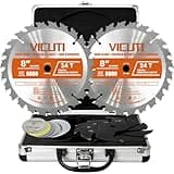 VICUTI 8'' Stacking Dado Blade Set, 24-Tooth, 5/8-Inch Arbor, 23 Pieces