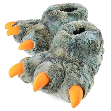 ULTRAIDEAS Animal Paw Slippers for Women and Men, Funny Claw Slippers for Adult and Kids, Unisex Cute Costume House Shoes（Mottled Dinosaur Paw, Size 11-12 Women, Size 9-10 Men）