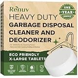 Renuv Garbage Disposal Cleaner and Deodorizer Tablets Drain Freshener, Foaming Citrus Scent, Sink Odor Remover for Kitchen Garbage Disposer Cleaning (12 XL Tablets - One Year Supply)