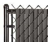 Made in America - SoliTube Slat Privacy Inserts for Chain-Link Fence, Double-Wall Vertical Bottom-Locking Slats with Wings for 6' Fence Height (Black)