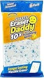 Scrub Daddy Eraser Daddy Sheets - 10x More Durable Than Traditional Erasers with Scrubbing Gems - Removes Dirt, Scuffs & Stains - Water-Activated (6 Pack)