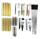 Slimline Pen Kit for Wood Turning || 5 Pack with Multiple Finishes || 7mm Twist Pen Kit