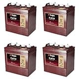 Trojan T-875 8V 170Ah Flooded Lead Acid GC2 Deep Cycle Battery x4