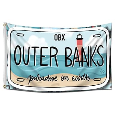 OBX Outer Banks Flag 3x5 Feet Paradise On Earth Funny Wall Hanging Tapestry for College Dorm Room Decor Parties Gifts