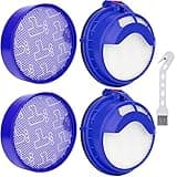 Filter Replacement for Dyson DC25 Ball Vacuum Cleaner, 2 Pre-Motor Filters & 2 Post Motor HEPA Filters, Fits All DC25 Models -Compare to Part # 919171-02 and 916188-06