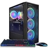 STGAubron Gaming PC Computer Desktop, Radeon RX 580 8G, Intel Core I7 8th up to 4.1GHz, 16G DDR4, 512G SSD, 600M WiFi, BT 5.0, RGB Fan x4, Windows 11 Home