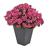 Nearly Natural Geranium Artificial Plant in Slate Planter UV Resistant (Indoor/Outdoor)